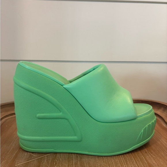 FENDI Nappa Fashion Show Platform 140mm Slide Sandals 39.5 - Picture 5 of 15